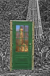door abstract lighthouse
